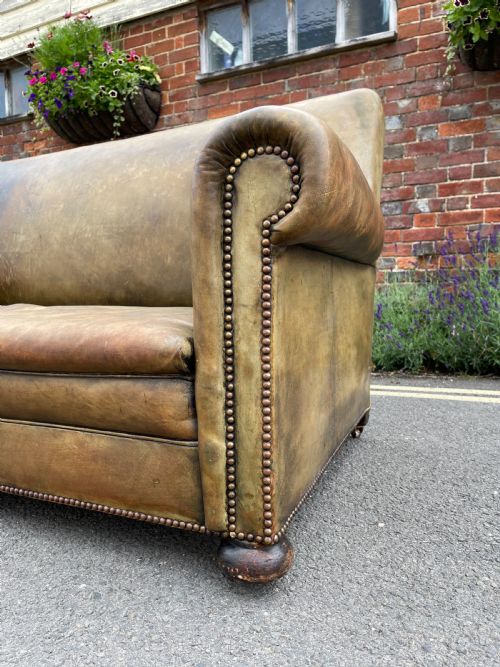 ENGLISH LEATHER SOFA - ADDITIONAL PHOTO 2
