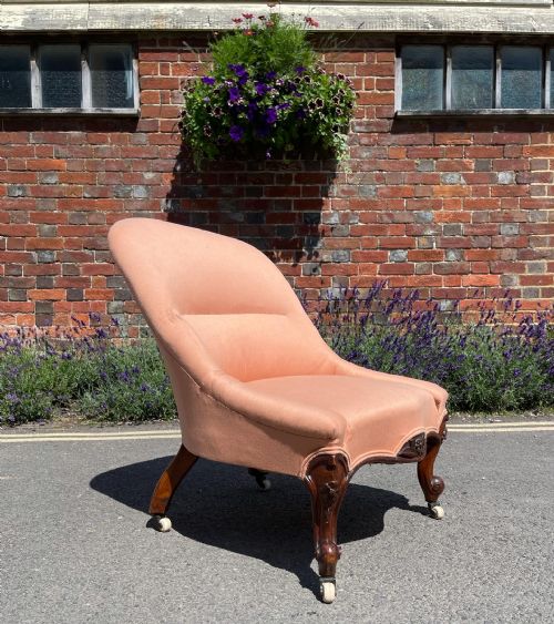 SMALL NINETEENTH CENTURY WALNUT CHAIR - ADDITIONAL PHOTO 4
