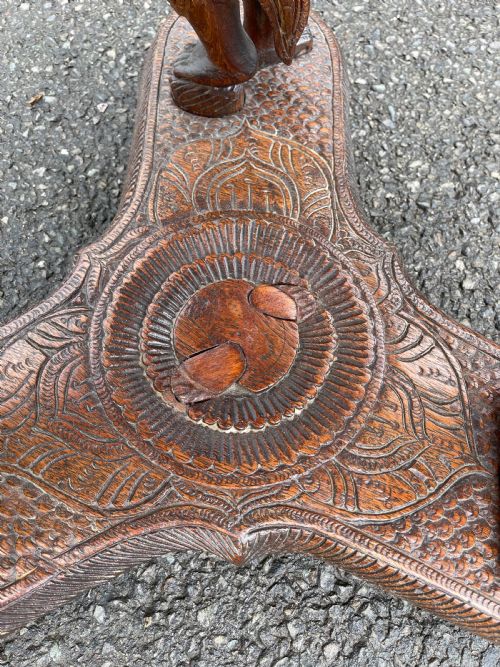BURMESE CARVED TEAK TABLE - ADDITIONAL PHOTO 8
