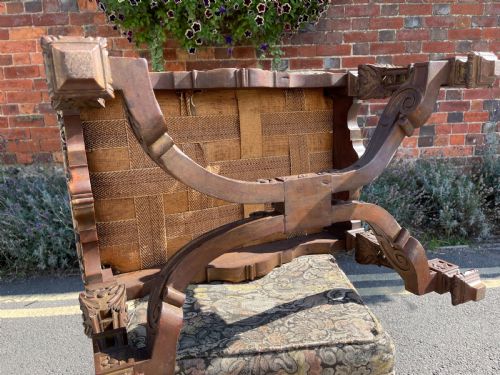 PAIR ANTIQUE WALNUT STOOLS - ADDITIONAL PHOTO 2