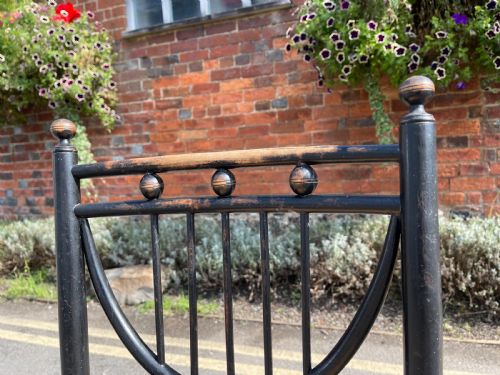 PAIR OF HEALS EBONISED SUSSEX CHAIRS - ADDITIONAL PHOTO 3