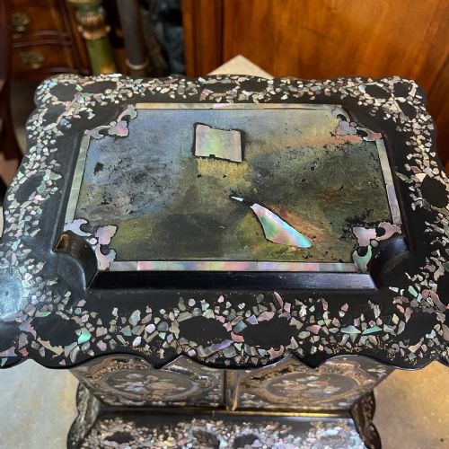 VICTORIAN PAPIERMACHE JEWELLERY CABINET - ADDITIONAL PHOTO 2