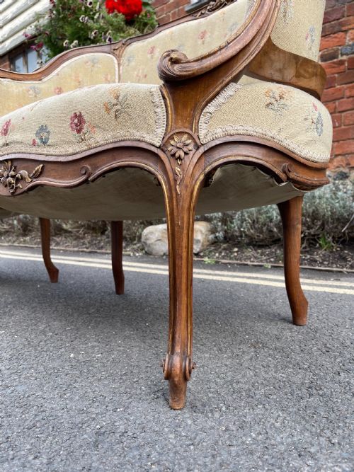 PAIR OF FRENCH WALNUT ARMCHAIRS - ADDITIONAL PHOTO 1