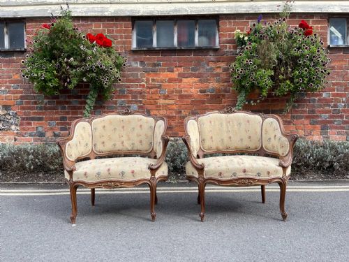 PAIR OF FRENCH WALNUT ARMCHAIRS - ADDITIONAL PHOTO 3