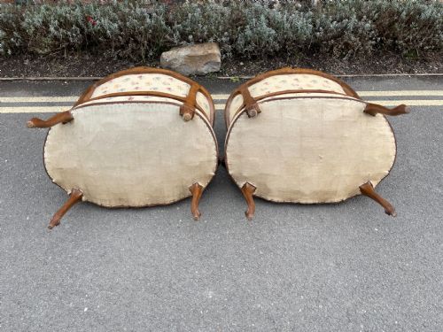 PAIR OF FRENCH WALNUT ARMCHAIRS - ADDITIONAL PHOTO 7