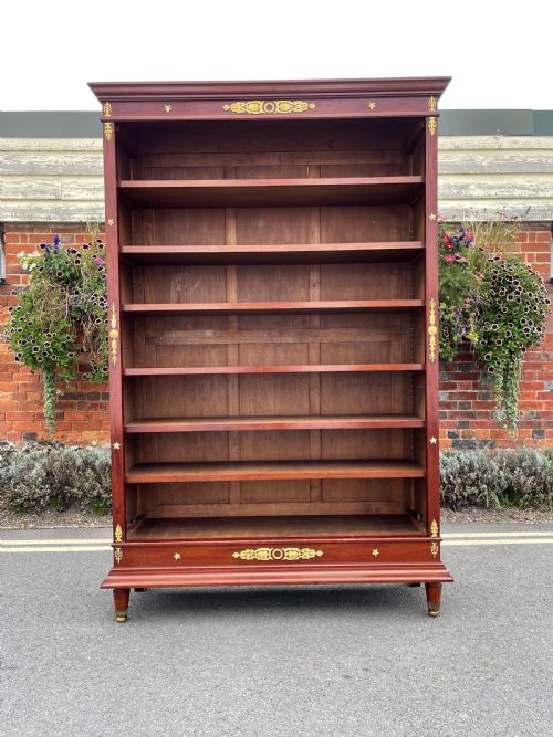 french mahogany bookcase - CATEGORY: ANTIQUE BOOKCASES - DATED 1910
