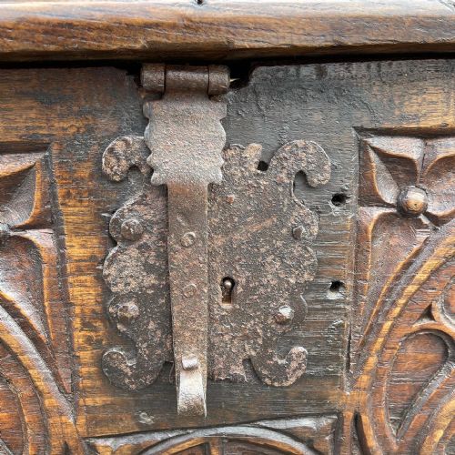 EIGHTEENTH CENTURY CONTINENTAL CHESTNUT CHEST - ADDITIONAL PHOTO 2