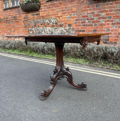 NINETEENTH CENTURY ROSEWOOD TEA TABLE - ADDITIONAL PHOTO 5