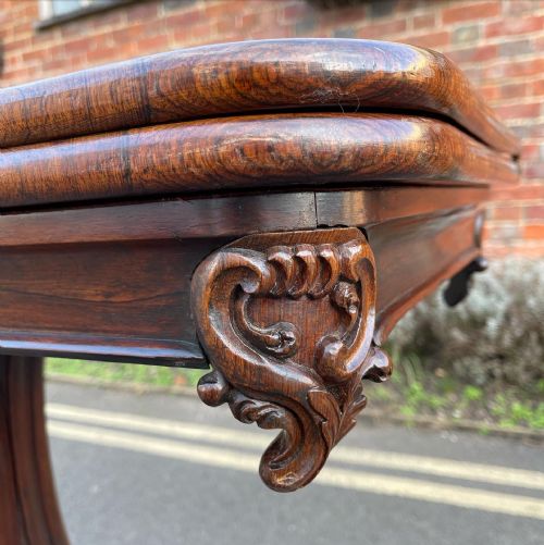 NINETEENTH CENTURY ROSEWOOD TEA TABLE - ADDITIONAL PHOTO 6