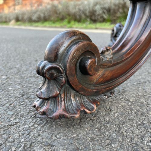 NINETEENTH CENTURY ROSEWOOD TEA TABLE - ADDITIONAL PHOTO 7