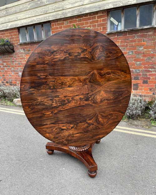 nineteenth century rosewood pedestal table - CATEGORY: ANTIQUE TABLES - DATED 19TH CENTURY