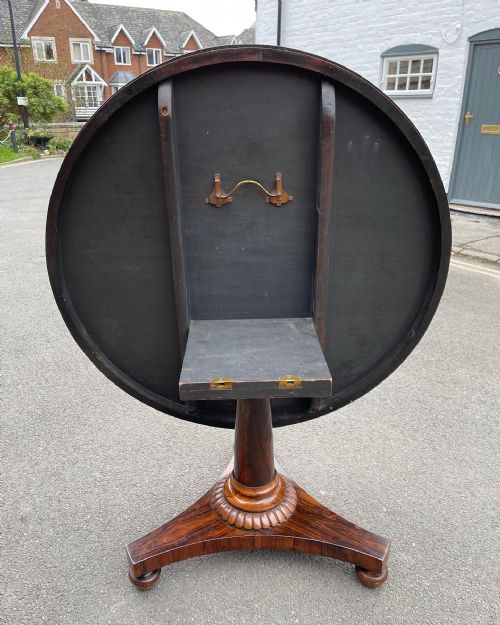 NINETEENTH CENTURY ROSEWOOD PEDESTAL TABLE - ADDITIONAL PHOTO 2