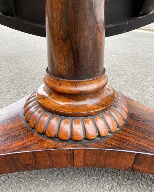 NINETEENTH CENTURY ROSEWOOD PEDESTAL TABLE - ADDITIONAL PHOTO 5