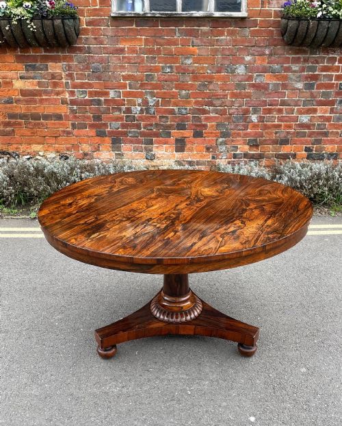 NINETEENTH CENTURY ROSEWOOD PEDESTAL TABLE - ADDITIONAL PHOTO 7