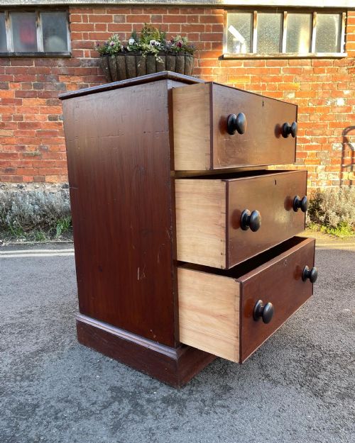 SMALL STAINED PINE CHEST - ADDITIONAL PHOTO 1
