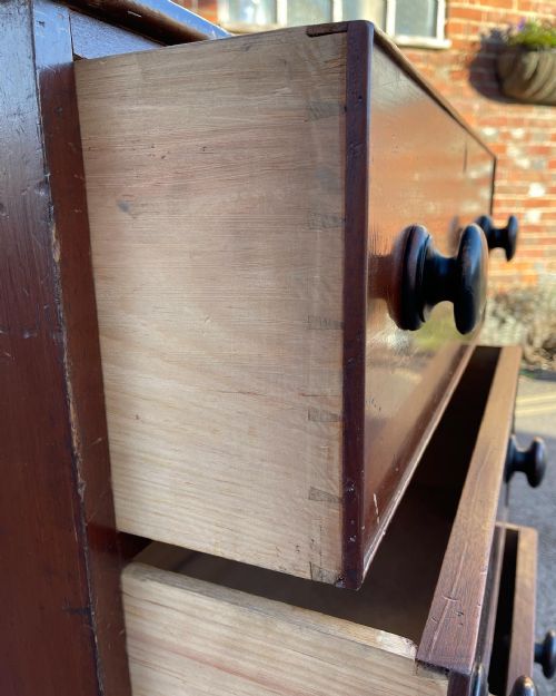SMALL STAINED PINE CHEST - ADDITIONAL PHOTO 4