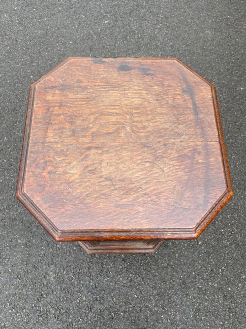 VICTORIAN OAK PEDESTAL - ADDITIONAL PHOTO 2