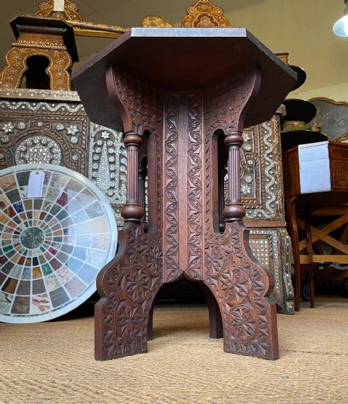 CARVED WALNUT TABLE - ADDITIONAL PHOTO 1