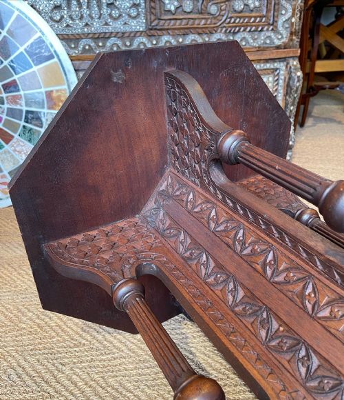 CARVED WALNUT TABLE - ADDITIONAL PHOTO 3
