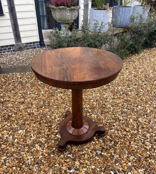 early victorian rosewood pedestal table - CATEGORY: ANTIQUE TABLES - DATED VICTORIAN