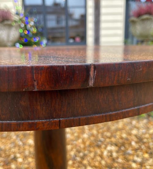 EARLY VICTORIAN ROSEWOOD PEDESTAL TABLE - ADDITIONAL PHOTO 2