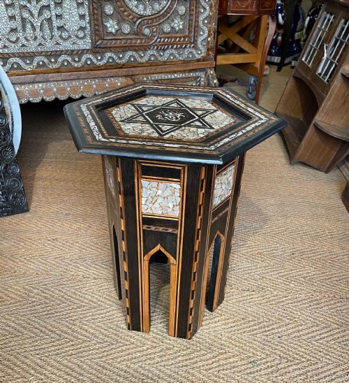 libertys moorish table - CATEGORY: ANTIQUE TABLES - DATED 1890