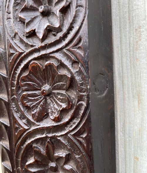 ARTS AND CRAFTS OAK MIRROR - ADDITIONAL PHOTO 4