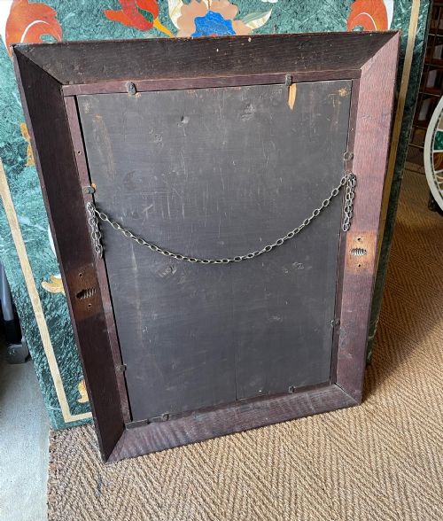 ARTS AND CRAFTS OAK MIRROR - ADDITIONAL PHOTO 5