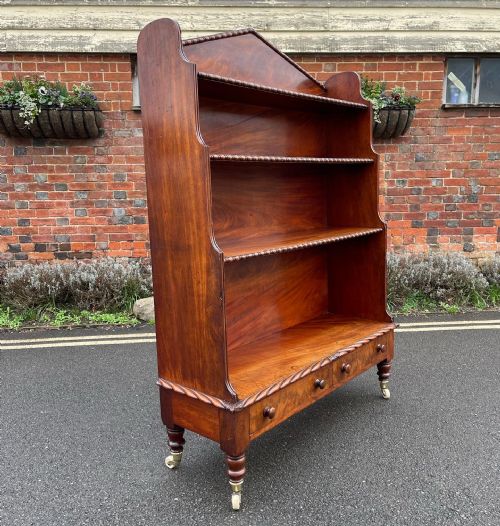 GEORGE IV MAHOGANY WATERFALL BOOKCASE - ADDITIONAL PHOTO 6