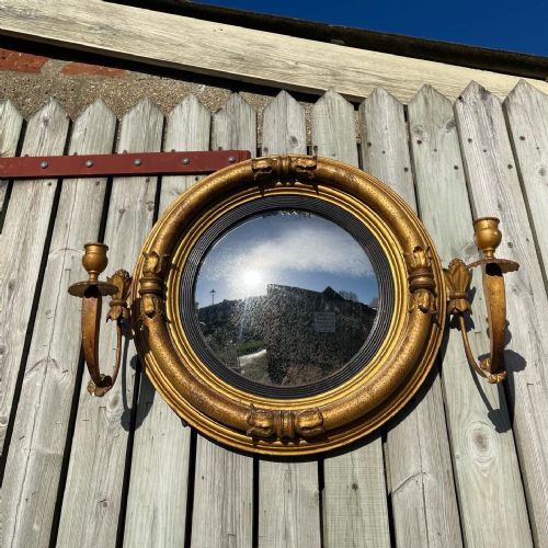 regency convex mirror - CATEGORY: ANTIQUE MIRRORS - DATED 19TH CENTURY
