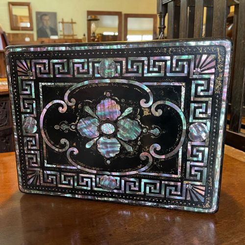 VICTORIAN PAPIER MACHE BOX - ADDITIONAL PHOTO 7