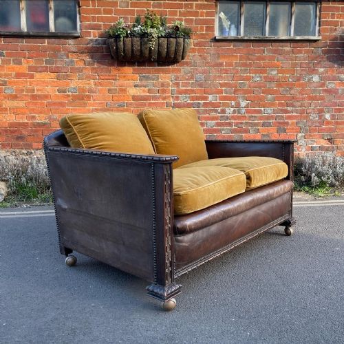 edwardian leather sofa - CATEGORY: ANTIQUE SOFAS - DATED EDWARDIAN