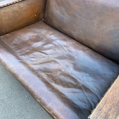 EDWARDIAN LEATHER SOFA - ADDITIONAL PHOTO 1