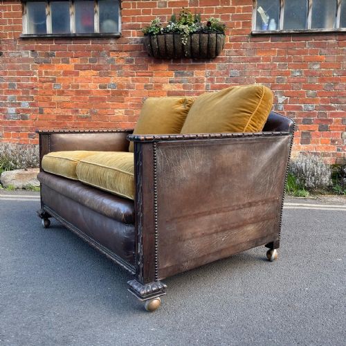 EDWARDIAN LEATHER SOFA - ADDITIONAL PHOTO 4