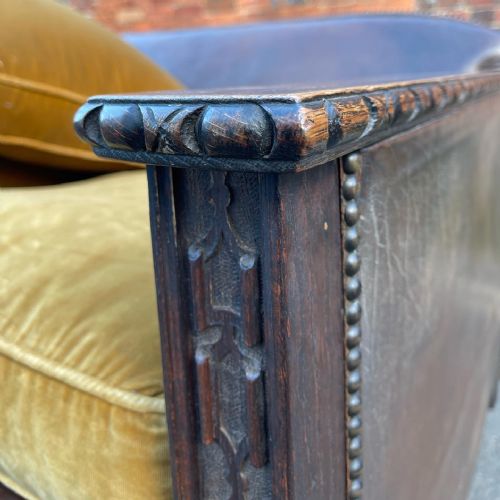 EDWARDIAN LEATHER SOFA - ADDITIONAL PHOTO 5