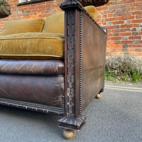 EDWARDIAN LEATHER SOFA - ADDITIONAL PHOTO 7