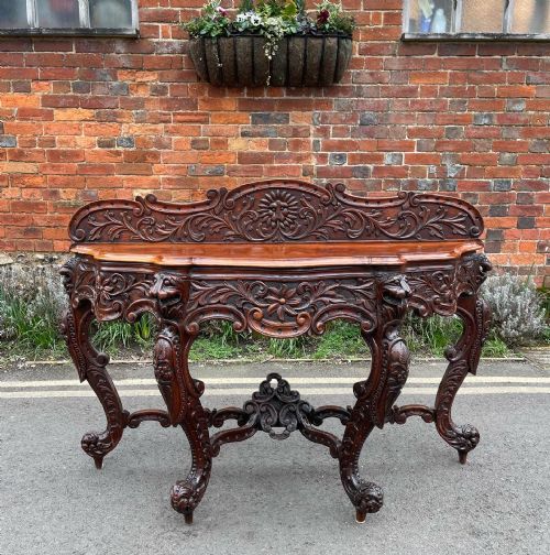 indian rosewood console table - CATEGORY: ANTIQUE TABLES - DATED 19TH CENTURY
