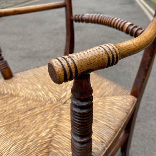 NINETEENTH CENTURY SUSSEX ARMCHAIR - ADDITIONAL PHOTO 4