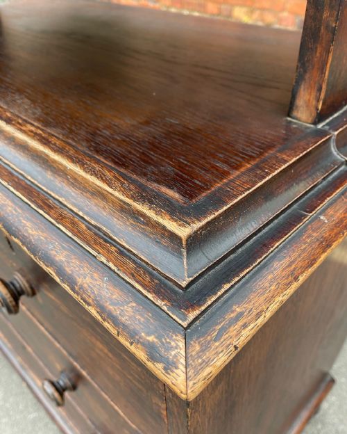 NINETEENTH CENTURY OAK PRESS CHEST - ADDITIONAL PHOTO 7