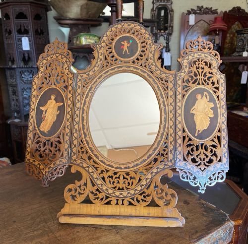 nineteenth century sorrento mirror - CATEGORY: ANTIQUE MIRRORS - DATED 19TH CENTURY