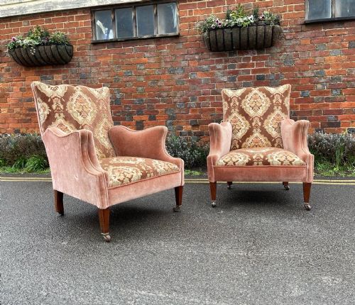pair of mahogany armchairs - CATEGORY: ANTIQUE CHAIRS - DATED 1900