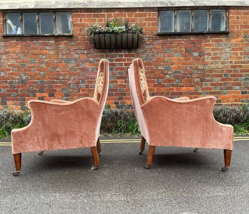 PAIR OF MAHOGANY ARMCHAIRS - ADDITIONAL PHOTO 1