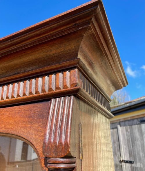 NINETEENTH CENTURY PADAUK GLAZED CUPBOARD - ADDITIONAL PHOTO 2