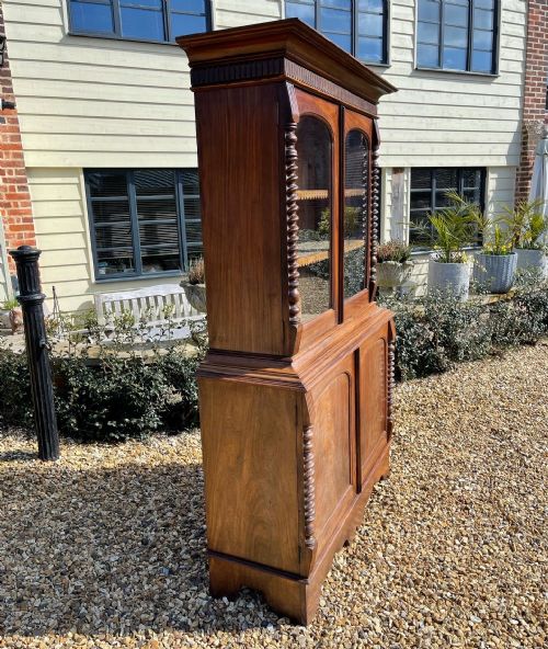NINETEENTH CENTURY PADAUK GLAZED CUPBOARD - ADDITIONAL PHOTO 6