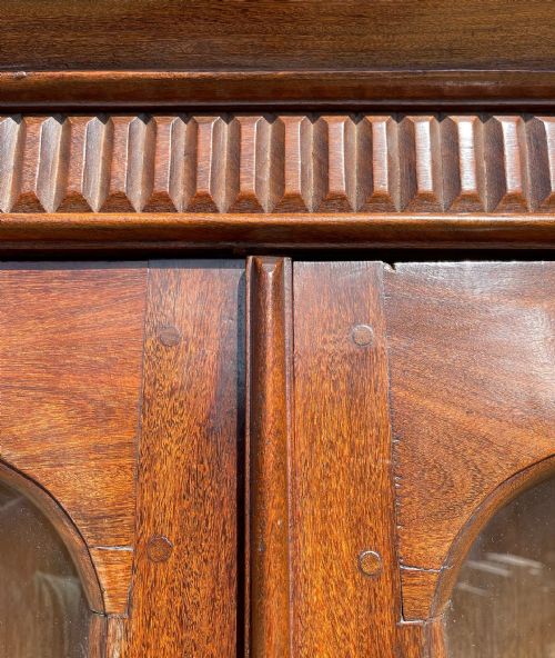 NINETEENTH CENTURY PADAUK GLAZED CUPBOARD - ADDITIONAL PHOTO 8