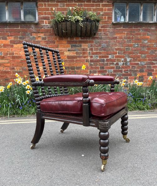 NINETEENTH CENTURY BOBBIN TURNED ARMCHAIR - ADDITIONAL PHOTO 2
