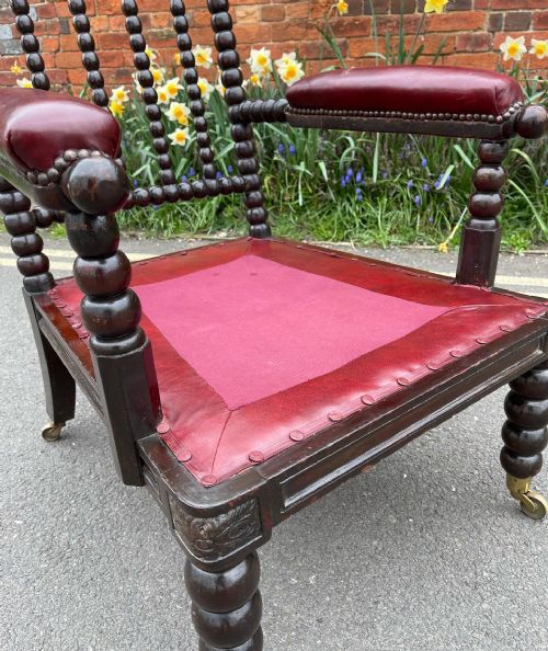 NINETEENTH CENTURY BOBBIN TURNED ARMCHAIR - ADDITIONAL PHOTO 5