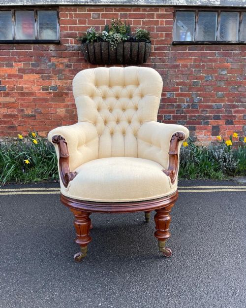 nineteenth century revolving armchair - CATEGORY: ANTIQUE CHAIRS - DATED 1850