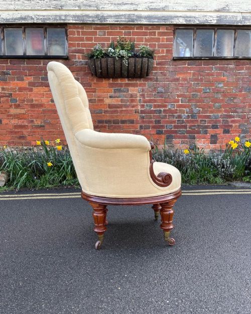 NINETEENTH CENTURY REVOLVING ARMCHAIR - ADDITIONAL PHOTO 3
