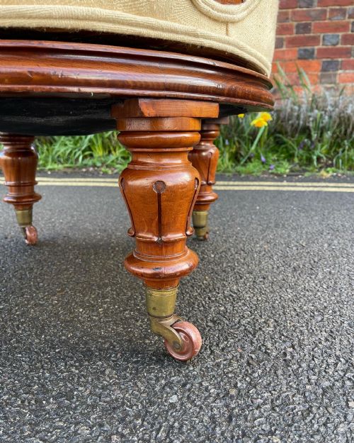 NINETEENTH CENTURY REVOLVING ARMCHAIR - ADDITIONAL PHOTO 5